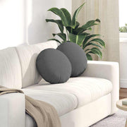 Jastučići za sjedenje 2 pcs Tamno siva Ø40 x 13 cm tkanina