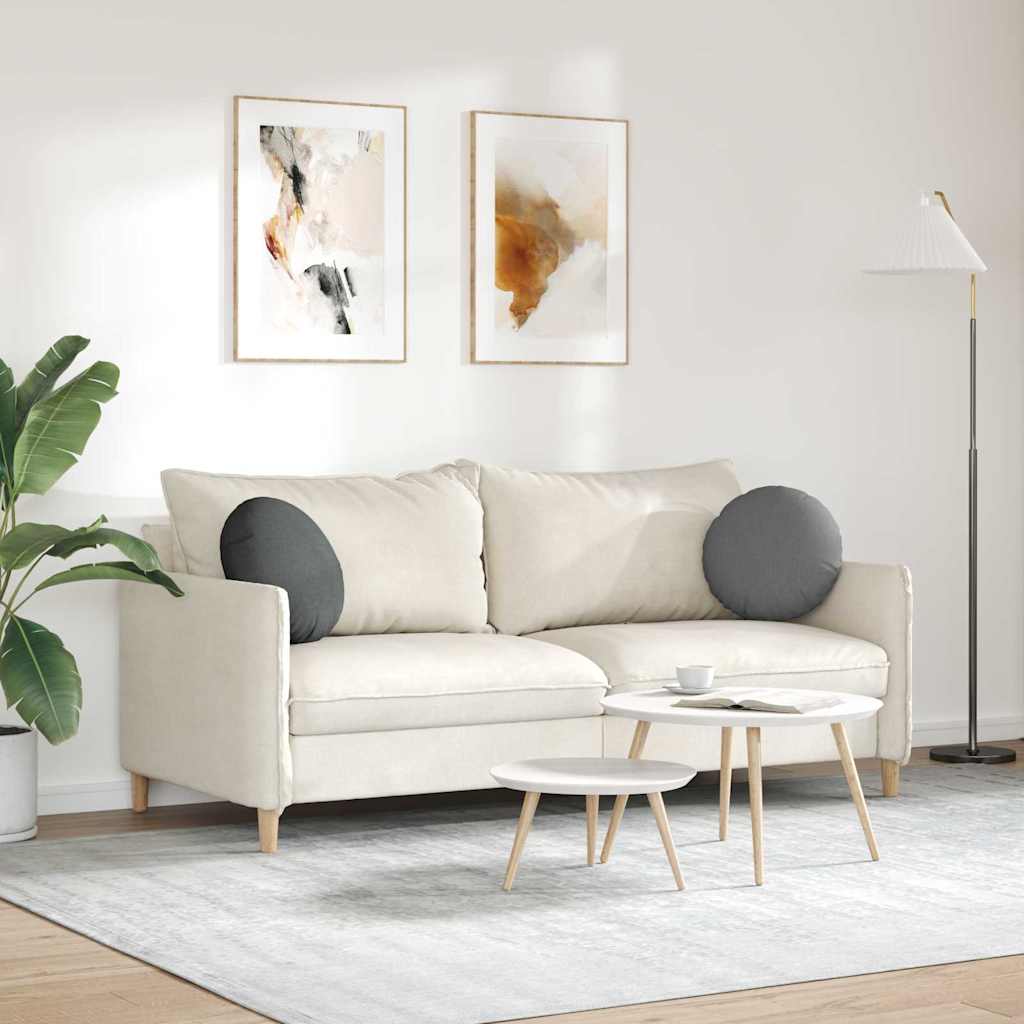 Jastučići za sjedenje 2 pcs Tamno siva Ø40 x 13 cm tkanina