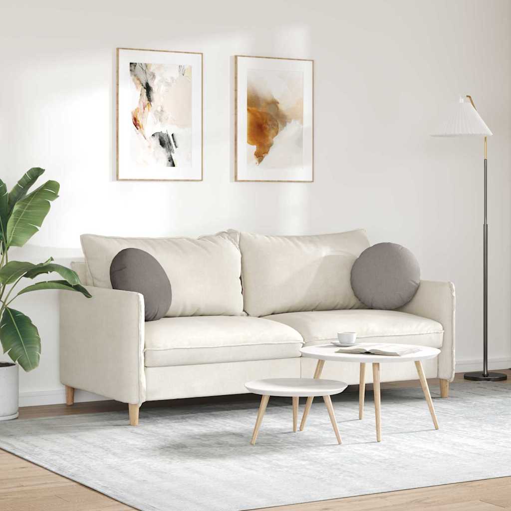 Jastučići za sjedenje 2 pcs Sivo-smeđa Ø40 x 13 cm tkanina