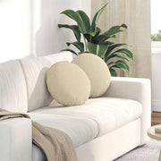 Jastučići za sjedenje 2 pcs Krema Ø40 x 13 cm tkanina