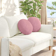 Jastučići za sjedenje 2 pcs Ružičasta Ø 40 x 13 cm Baršun