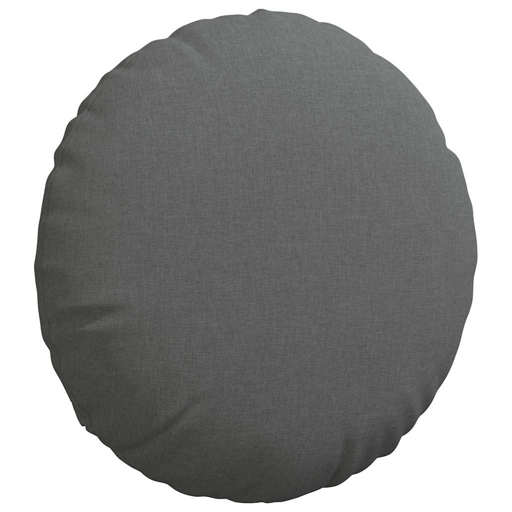 Jastučići za sjedenje 2 pcs Tamno siva Ø50 x 19 cm tkanina
