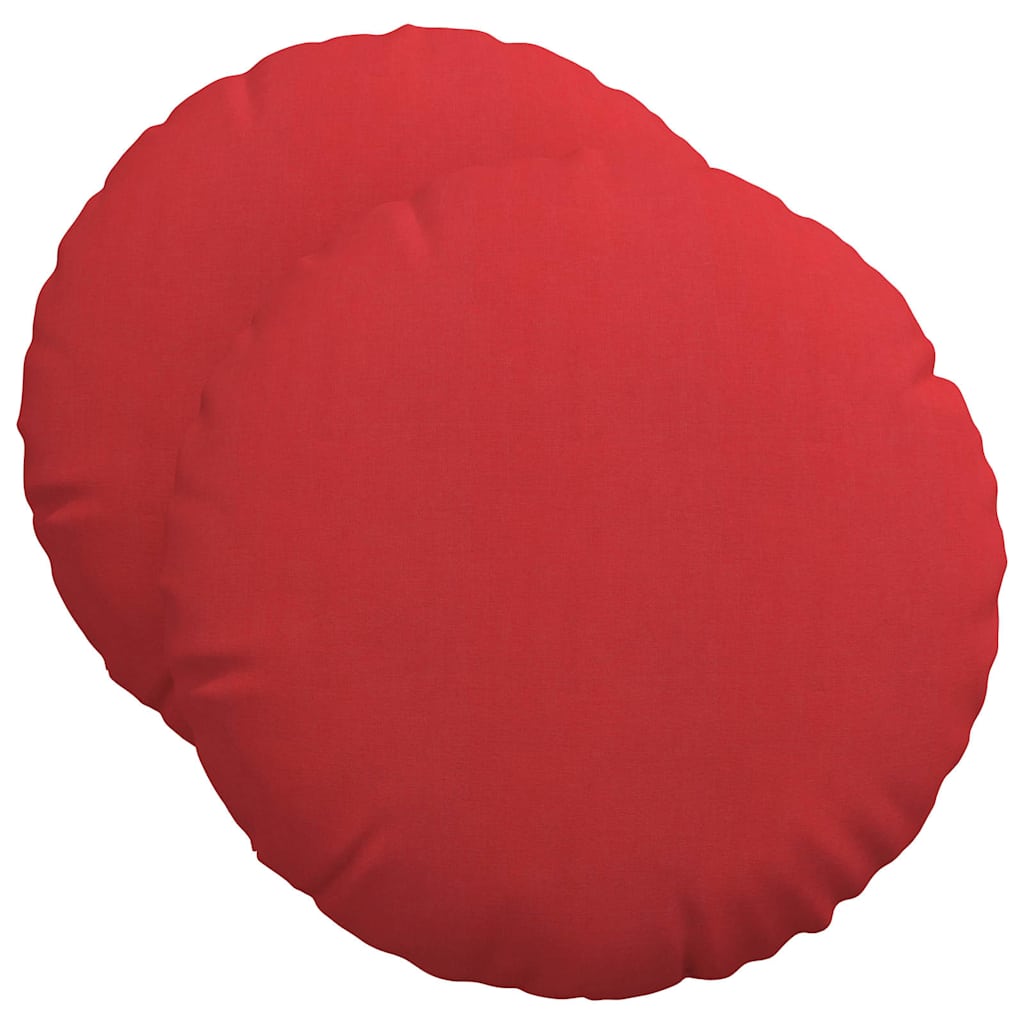 Jastučići za sjedenje 2 pcs Crvena Ø50 x 19 cm tkanina