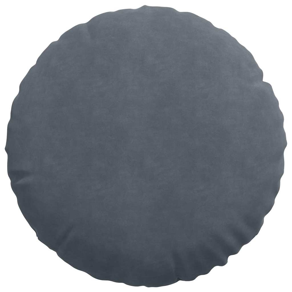 Jastučići za sjedenje 2 pcs Tamno siva Ø50 x 19 cm Baršun