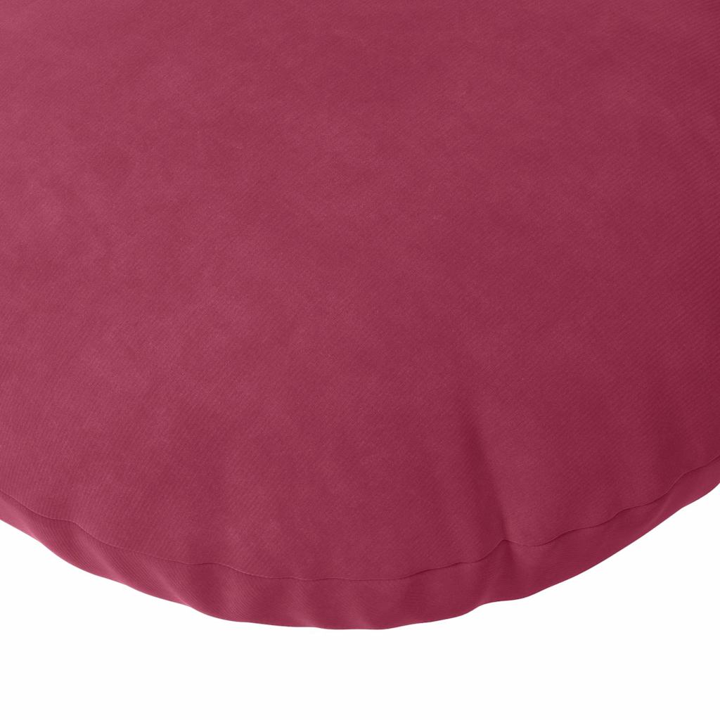 Jastučići za sjedenje 2 pcs Vinska crvena Ø50 x 19 cm Baršun