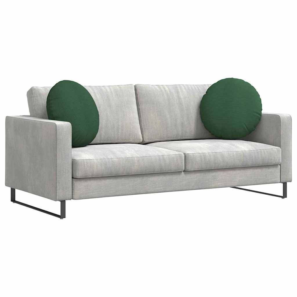 Jastučići za sjedenje 2 pcs Tamnozelena Ø50 x 19 cm