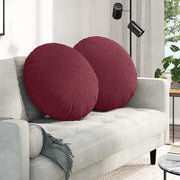 Jastučići za sjedenje 2 pcs Vinska crvena Ø60 x 21 cm tkanina