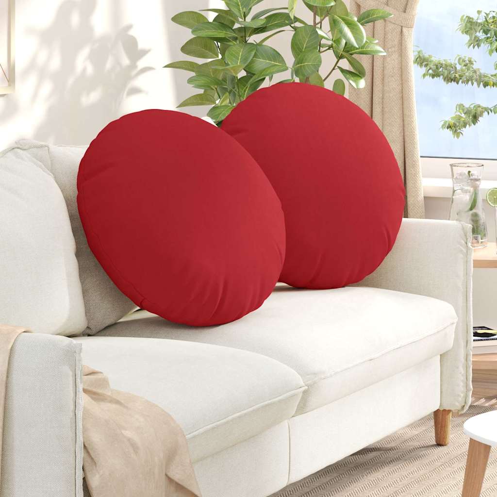 Jastučići za sjedenje 2 pcs Crvena Ø60 x 21 cm tkanina