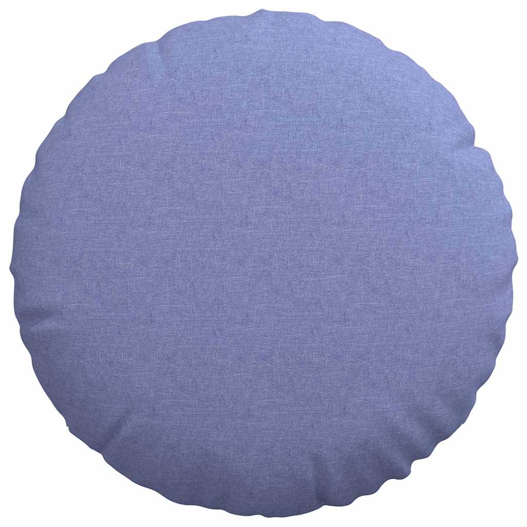 Jastučići za sjedenje 2 pcs Traper plava Ø60 x 21 cm tkanina