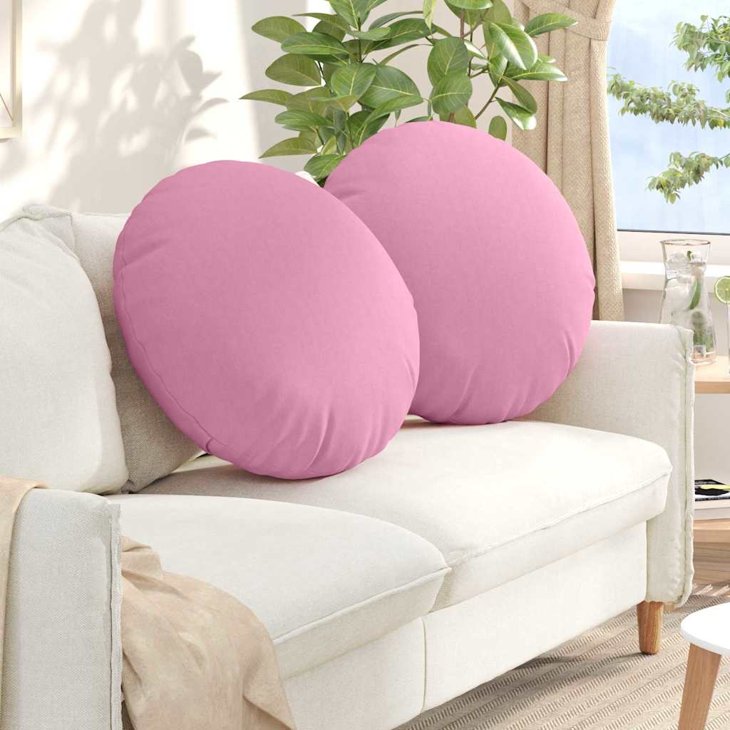 Jastučići za sjedenje 2 pcs Ružičasta Ø60 x 21 cm tkanina
