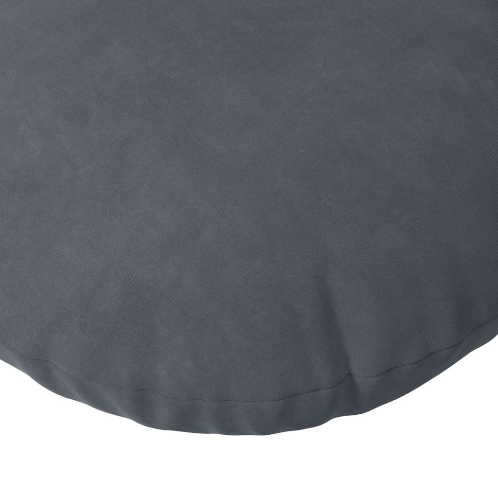 Jastučići za sjedenje 2 pcs Tamno siva Ø60 x 21 cm Baršun