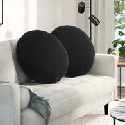 Jastučići za sjedenje 2 pcs Crna Ø60 x 21 cm Baršun