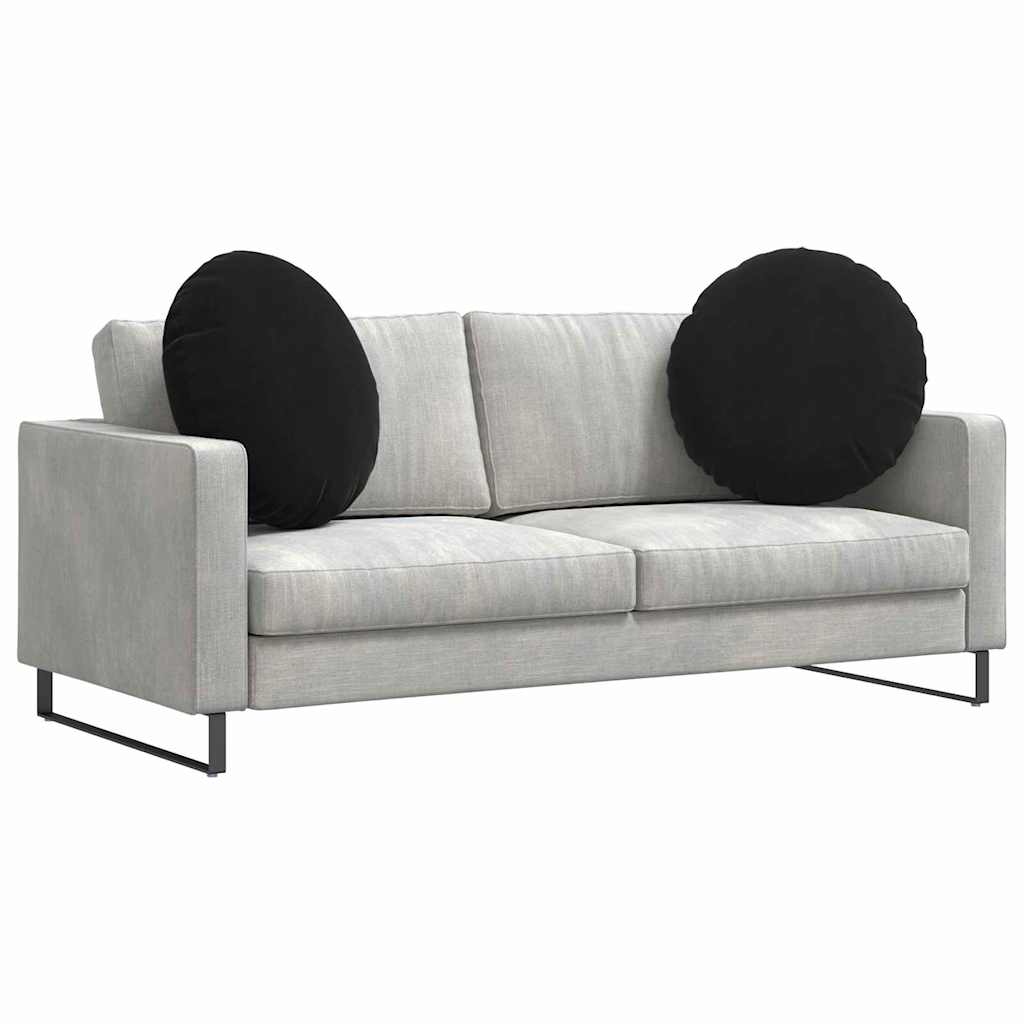 Jastučići za sjedenje 2 pcs Crna Ø60 x 21 cm Baršun