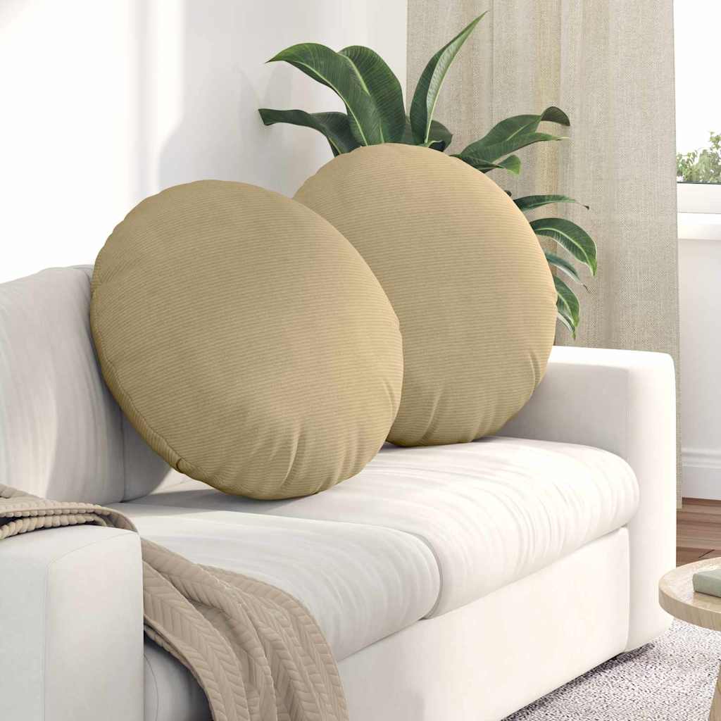 Jastučići za sjedenje 2 pcs Siva zelena Ø60 x 21 cm