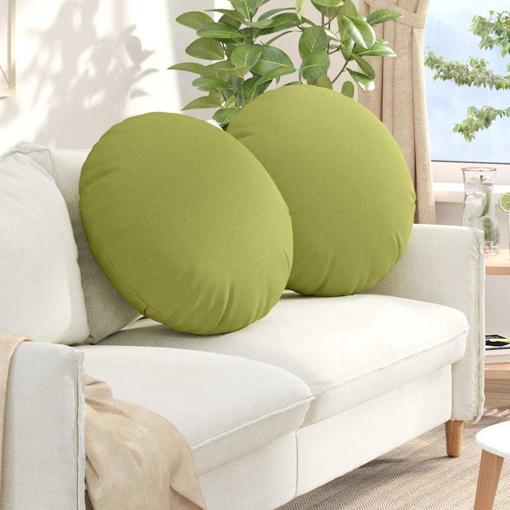 Jastučići za sjedenje 2 pcs Svijetlo zelena Ø80 x 29 cm tkanina