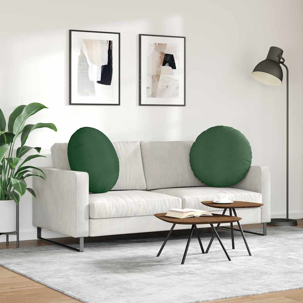 Jastučići za sjedenje 2 pcs Tamnozelena Ø 80 cm Kordura tekstil