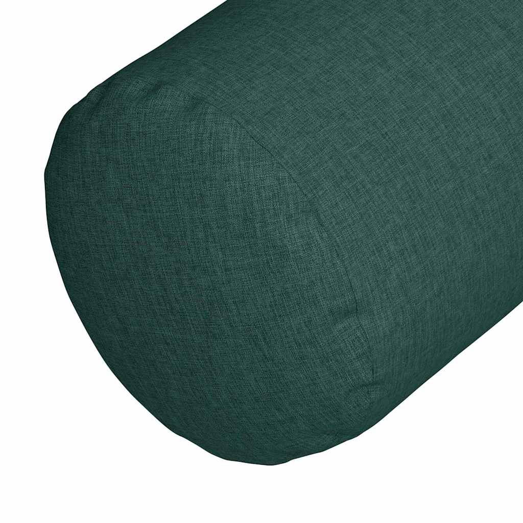Valjkasti jastučići 2 pcs Tamnozelena Ø 15 x 40 cm tkanina