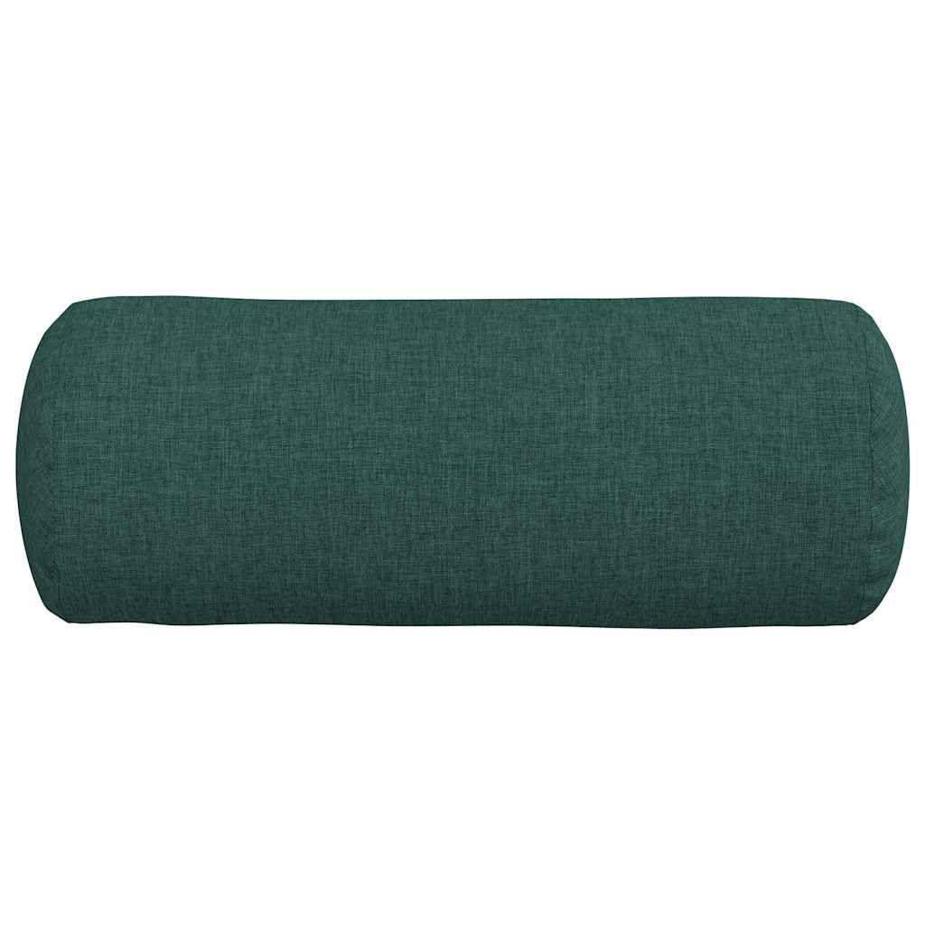 Valjkasti jastučići 2 pcs Tamnozelena Ø 15 x 40 cm tkanina