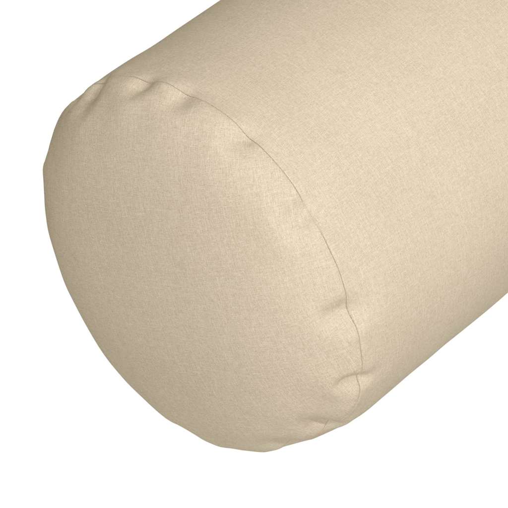 Valjkasti jastučići 2 pcs Krema Ø 15 x 40 cm tkanina