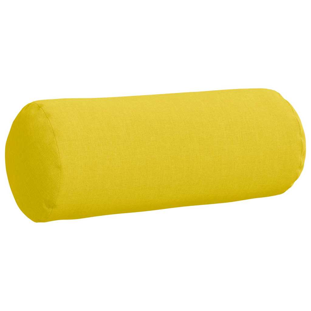 Valjkasti jastučići 2 pcs Svijetlo žuta Ø 15 x 40 cm tkanina