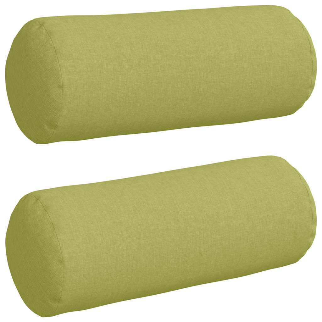 Valjkasti jastučići 2 pcs Svijetlo zelena Ø 15 x 40 cm tkanina