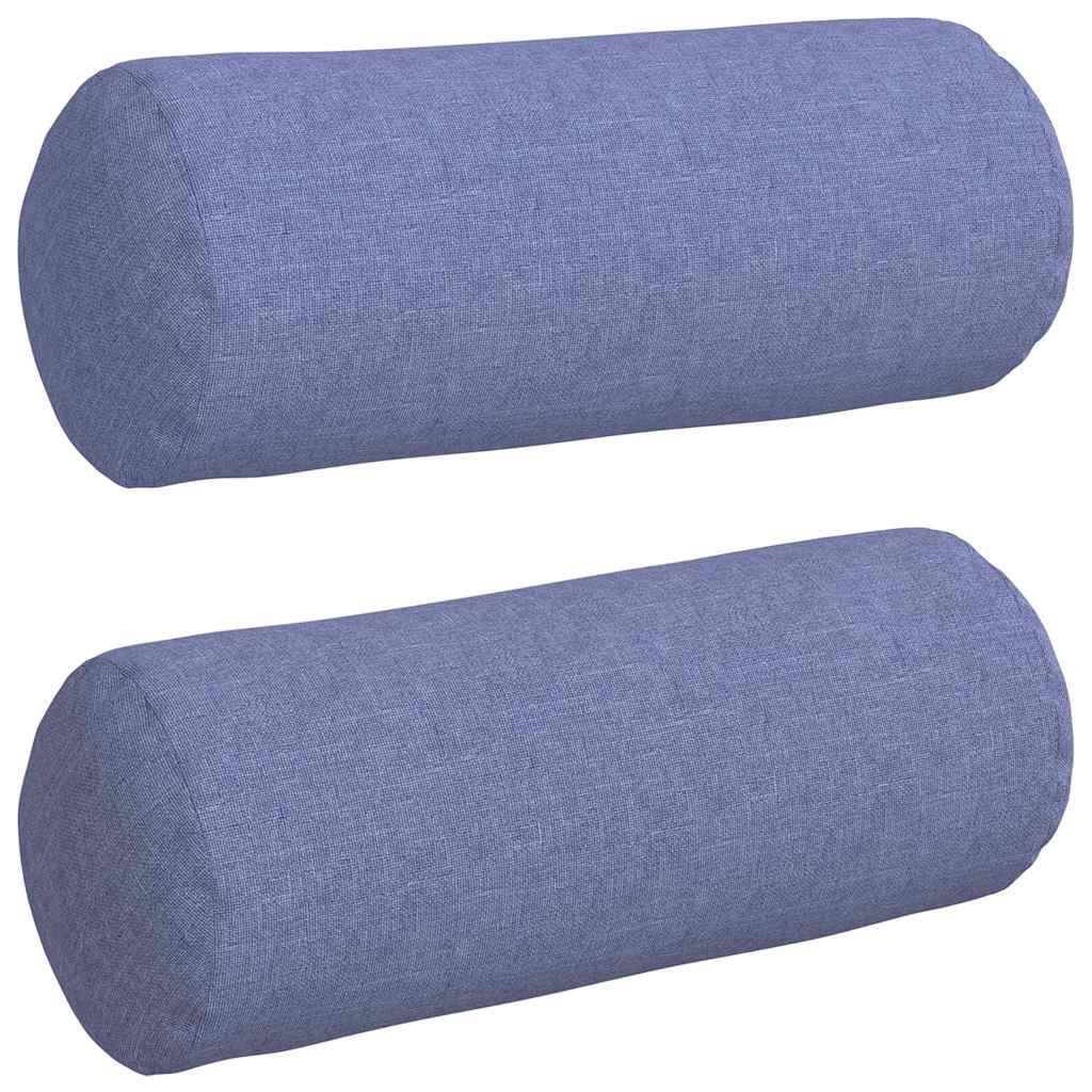 Valjkasti jastučići 2 pcs Traper plava Ø 15 x 40 cm tkanina