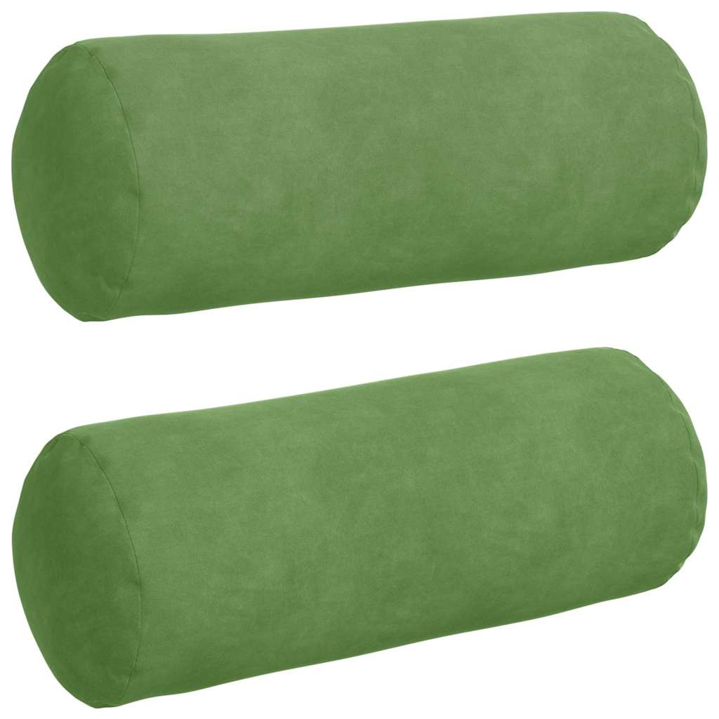 Valjkasti jastučići 2 pcs Svijetlo zelena Ø 15 x 40 cm