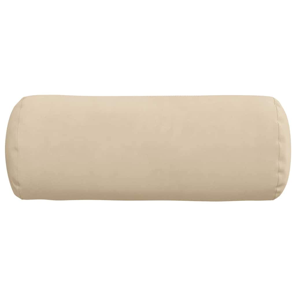 Valjkasti jastučići 2 pcs Krema Ø 15 x 40 cm Mikrofiber tkanina