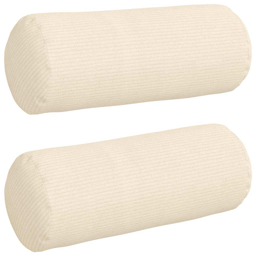Valjkasti jastučići 2 pcs Krema Ø 15 x 40 cm Kordura tekstil