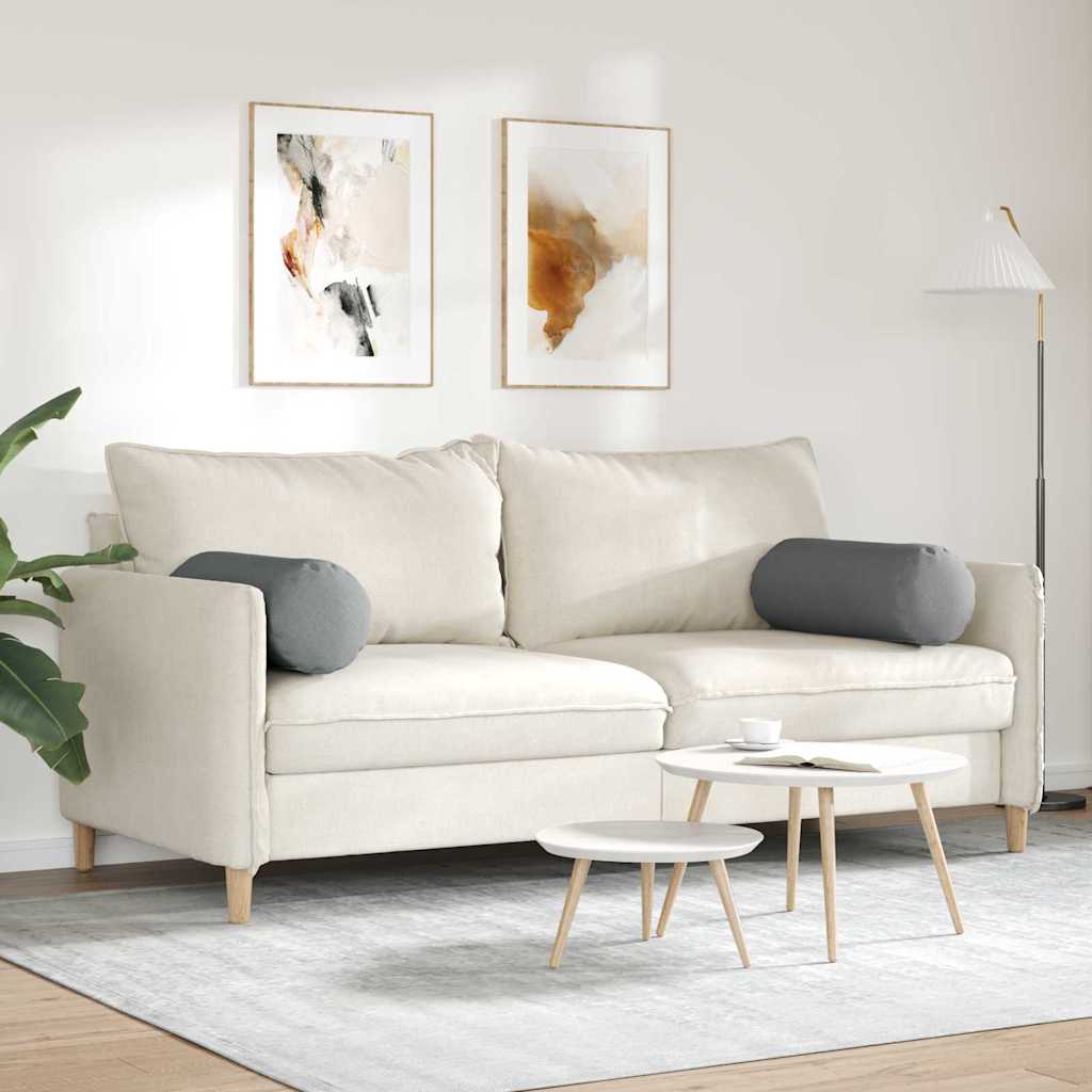 Valjkasti jastučići 2 pcs Tamno siva Ø 25 x 70 cm tkanina