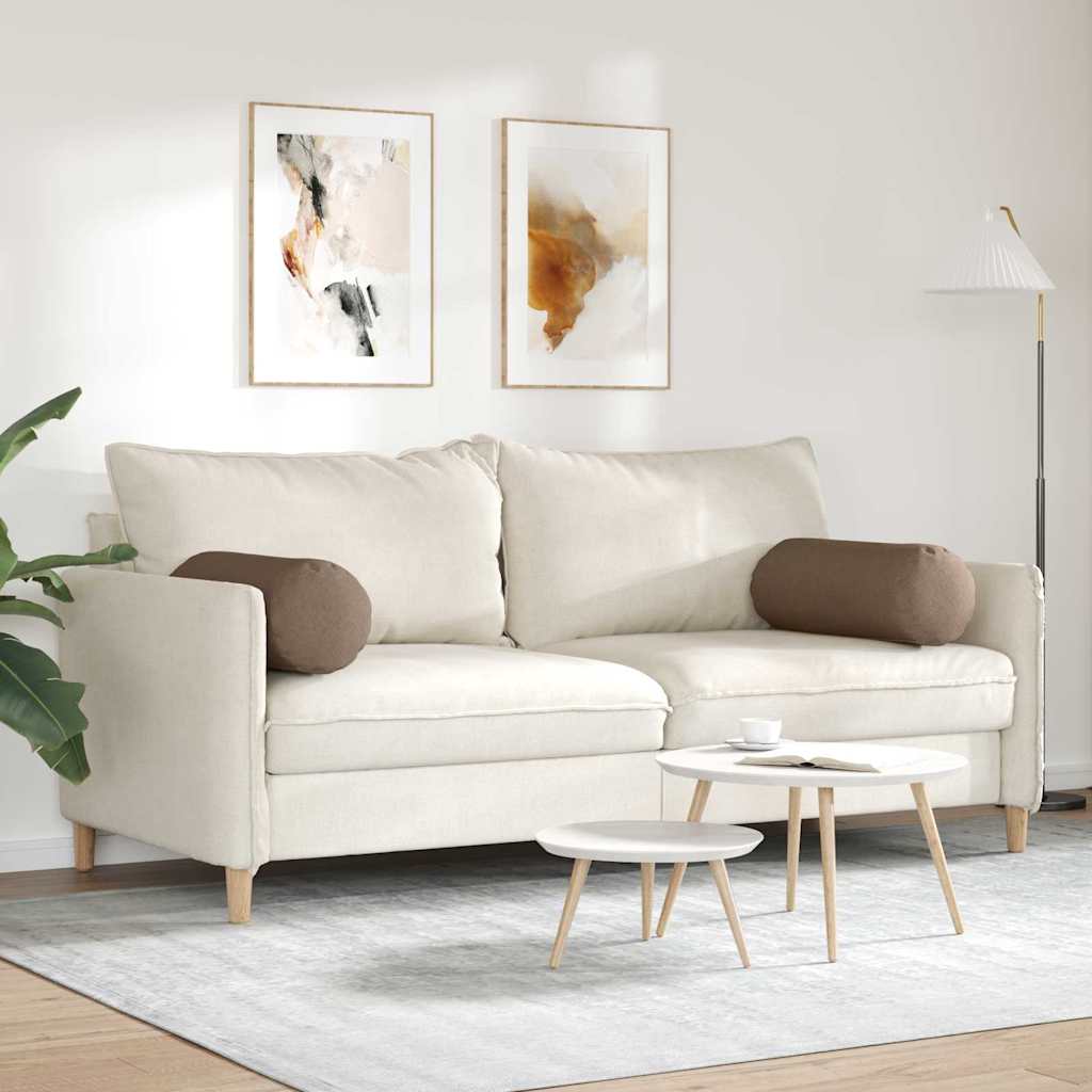 Valjkasti jastučići 2 pcs Smeđa Ø 25 x 70 cm tkanina