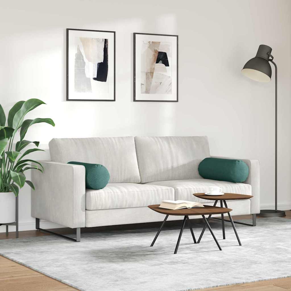 Valjkasti jastučići 2 pcs Tamnozelena Ø 25 x 70 cm tkanina