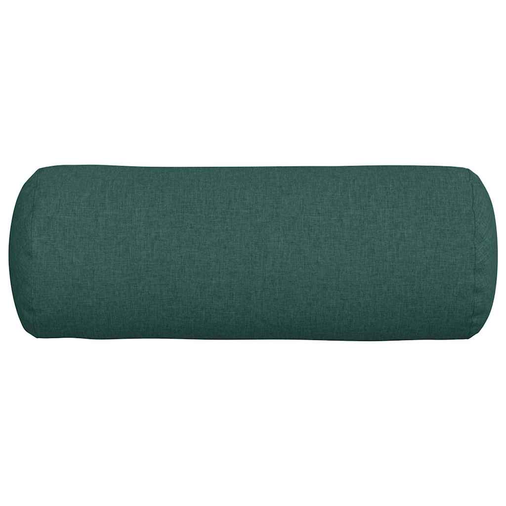 Valjkasti jastučići 2 pcs Tamnozelena Ø 25 x 70 cm tkanina