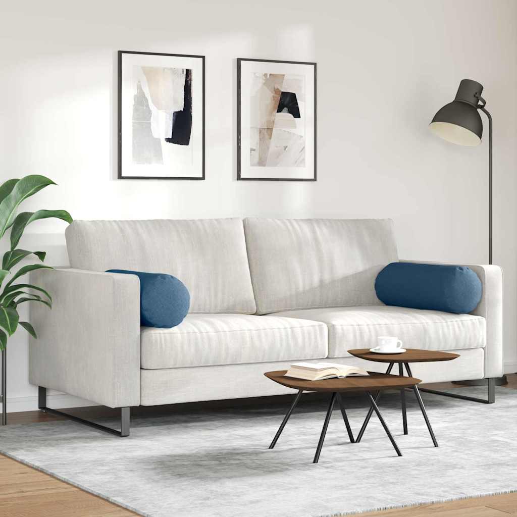 Valjkasti jastučići 2 pcs Plava Ø 25 x 70 cm tkanina