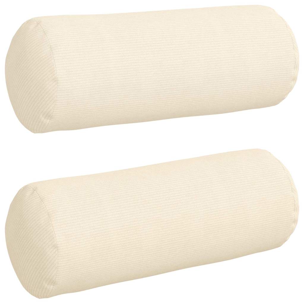 Valjkasti jastučići 2 pcs Krema Ø 25 x 70 cm Kordura tekstil