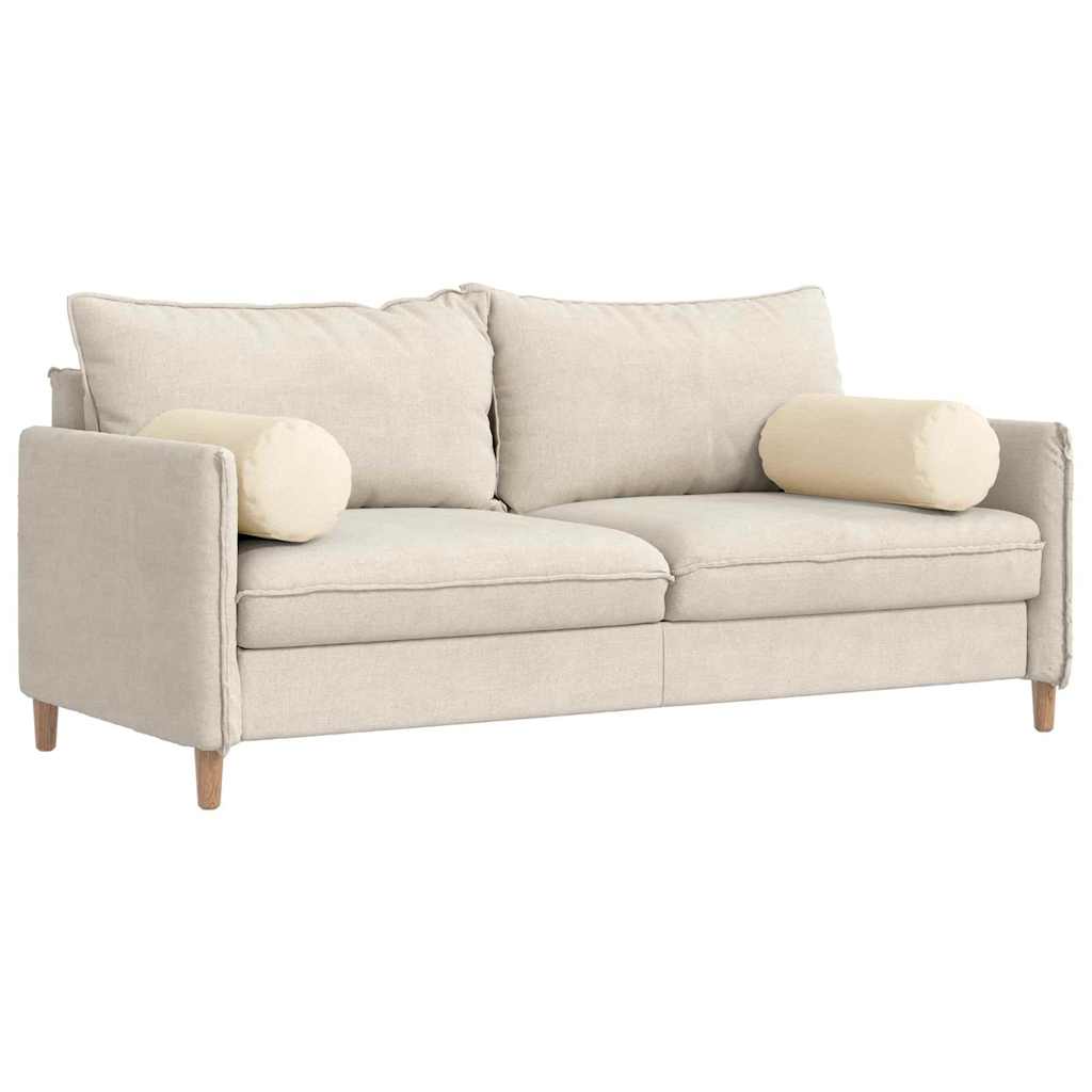 Valjkasti jastučići 2 pcs Krema Ø 25 x 70 cm Kordura tekstil