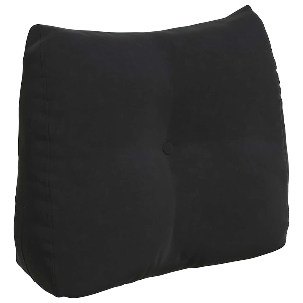 Jastuk za leđa Crna 60 x 24 x 50 cm Baršun