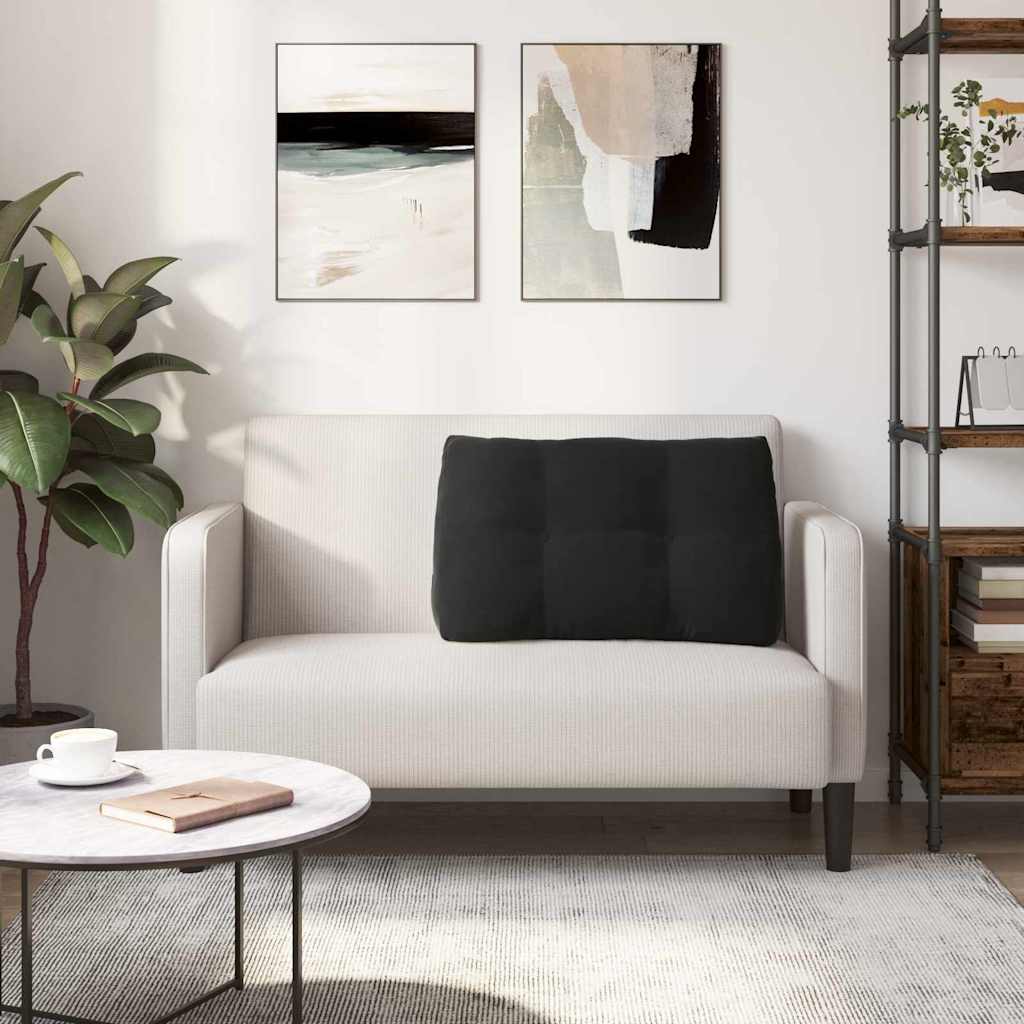 Jastuk za leđa Crna 80 x 24 x 50 cm Baršun