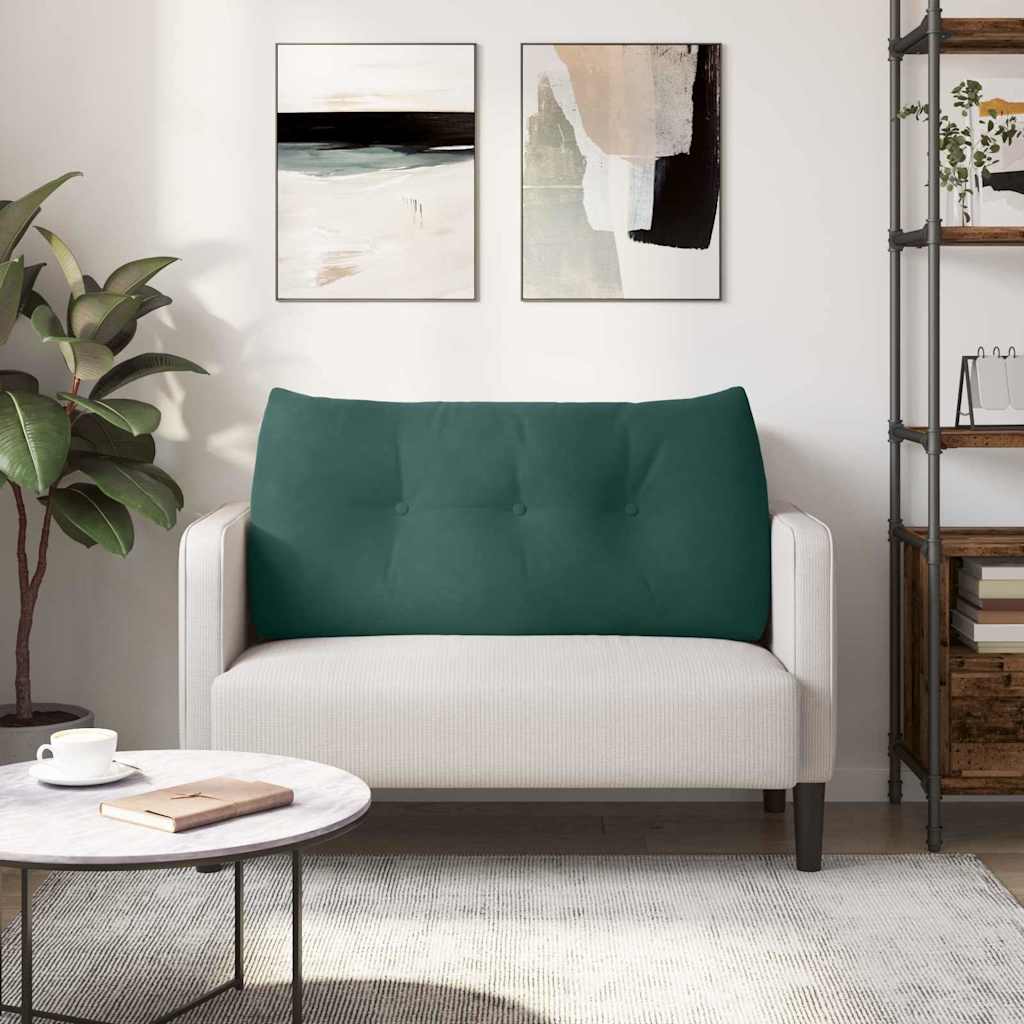 Jastuk za leđa Tamnozelena 100 x 24 x 50 cm Baršun