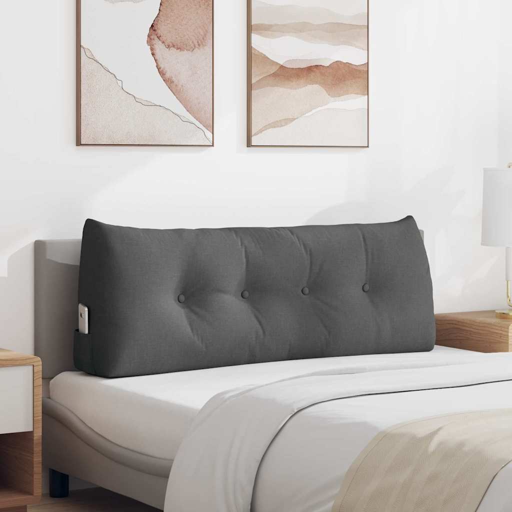 Jastuk za leđa Tamno siva 120 x 24 x 50 cm tkanina