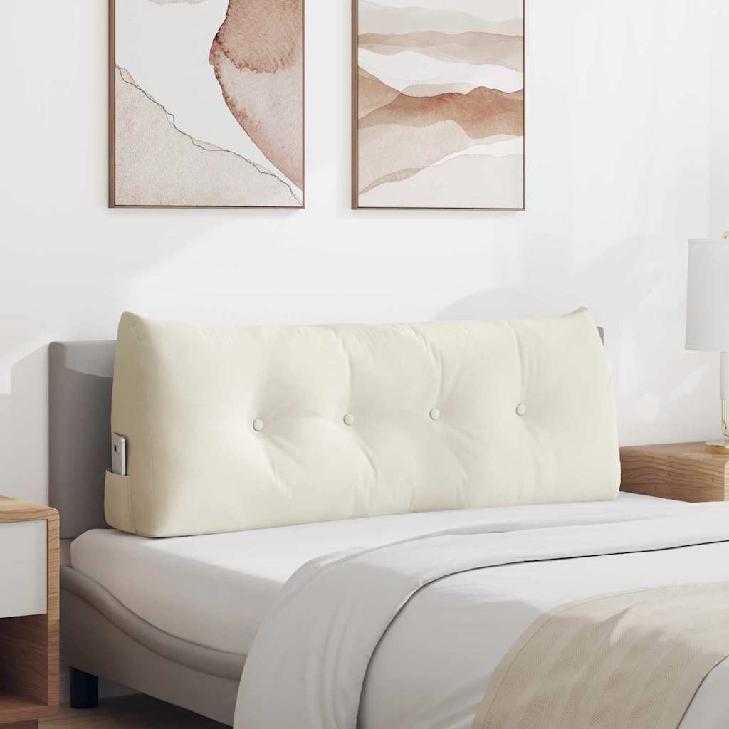 Jastuk za leđa Krema 120 x 24 x 50 cm Baršun