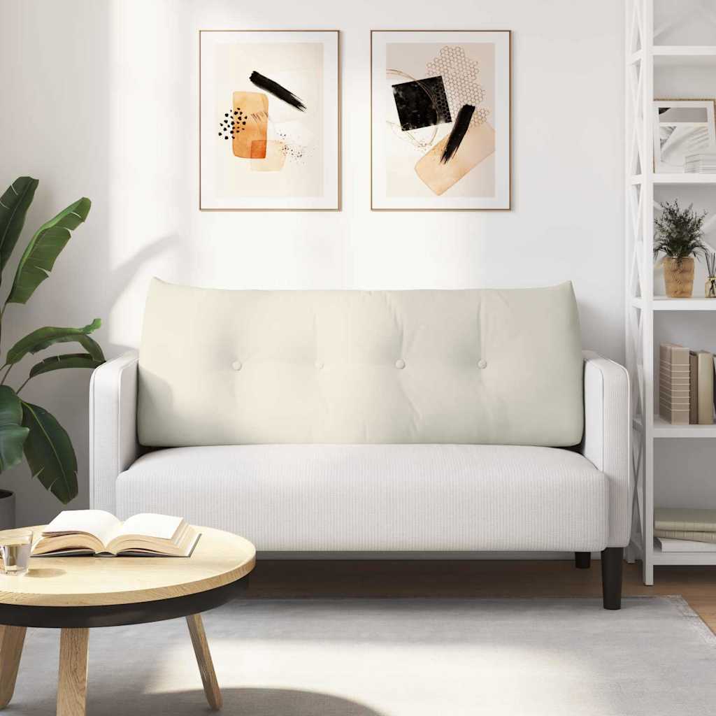 Jastuk za leđa Krema 120 x 24 x 50 cm Baršun