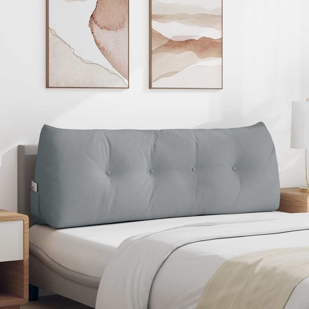Jastuk za leđa Svijetlo siva 140 x 24 x 50 cm tkanina