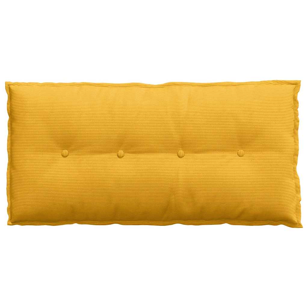 Jastuk za leđa Svijetlo žuta 100 x 50 cm Kordura tekstil