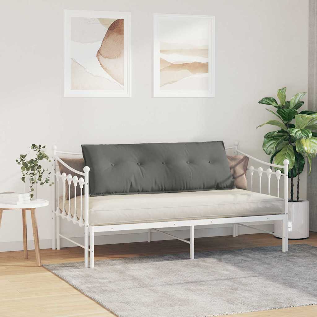 Jastuk za leđa Tamno siva 140 x 50 cm Mikrofiber tkanina