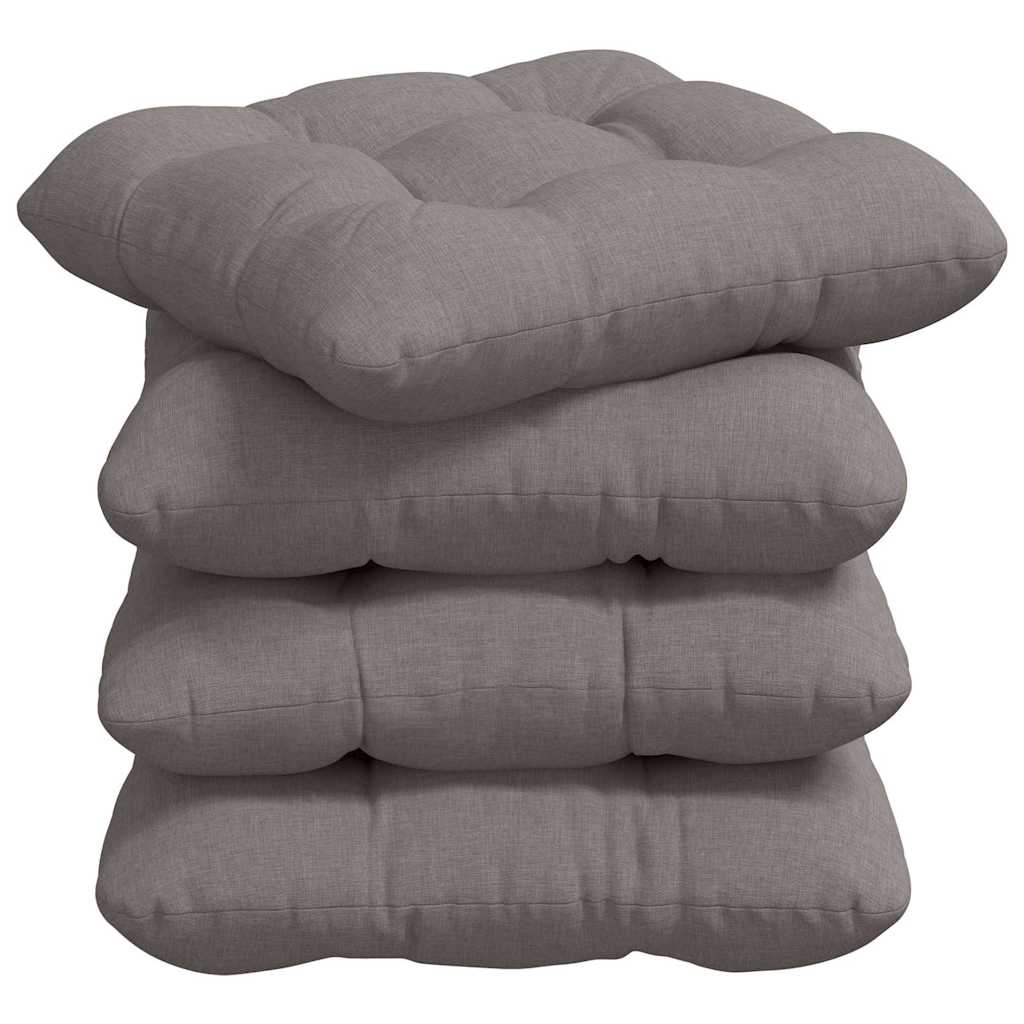 Jastučići za sjedenje 4 pcs Sivo-smeđa 40 x 40 x 12 cm tkanina