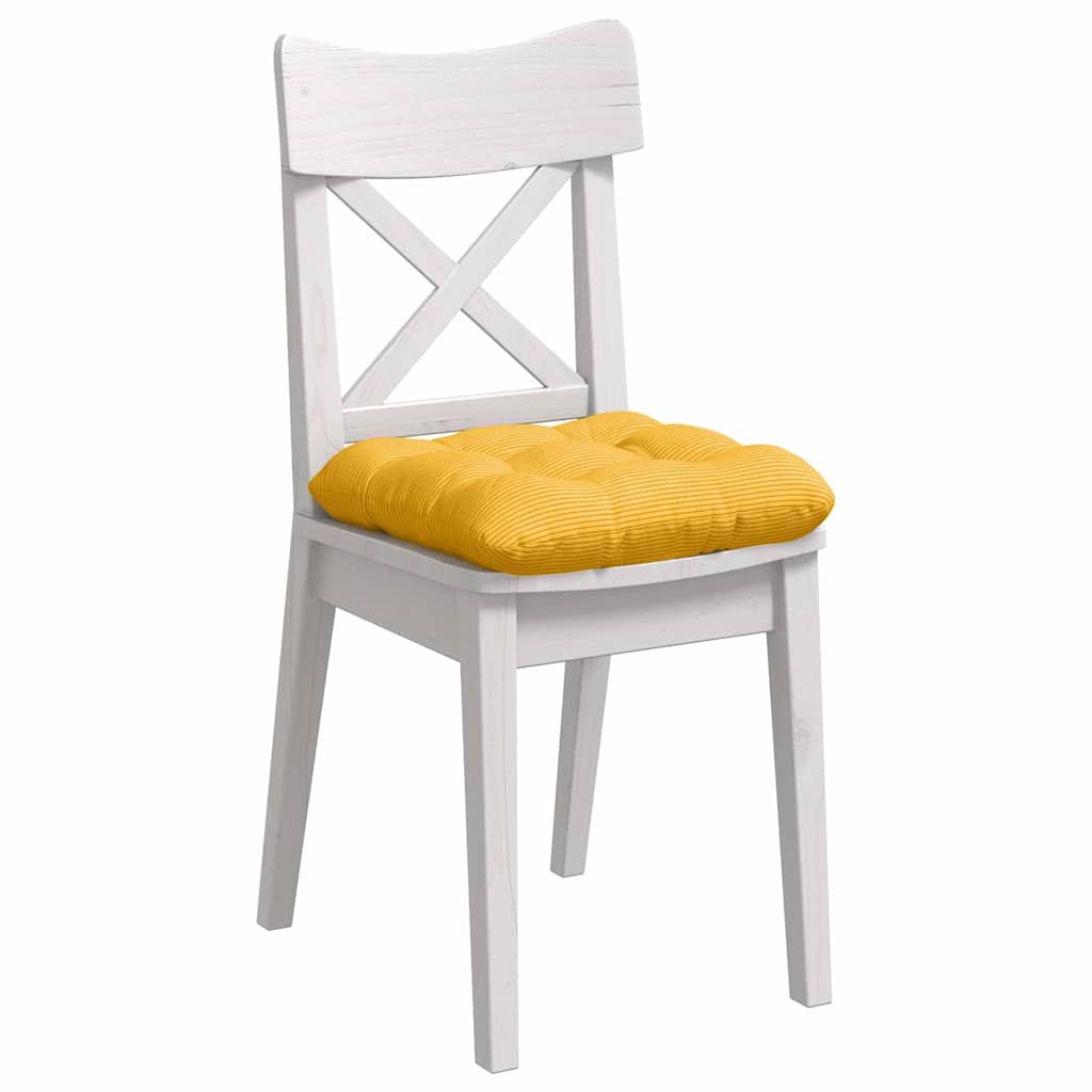 Jastučići za sjedenje 4 pcs Svijetlo žuta 40 x 40 cm