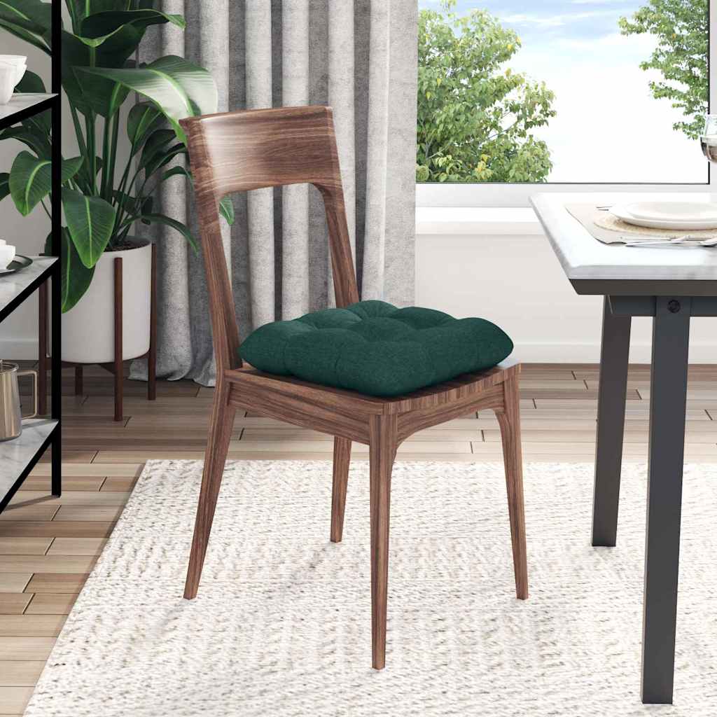Jastučići za sjedenje 4 pcs Tamnozelena 45 x 45 x 12 cm tkanina