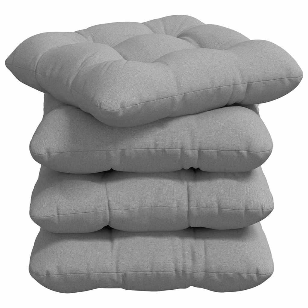 Jastučići za sjedenje 4 pcs Oblačnosiva 45 x 45 x 12 cm tkanina