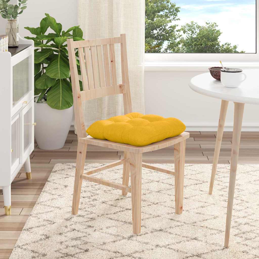 Jastučići za sjedenje 4 pcs Svijetlo žuta 45 x 45 cm